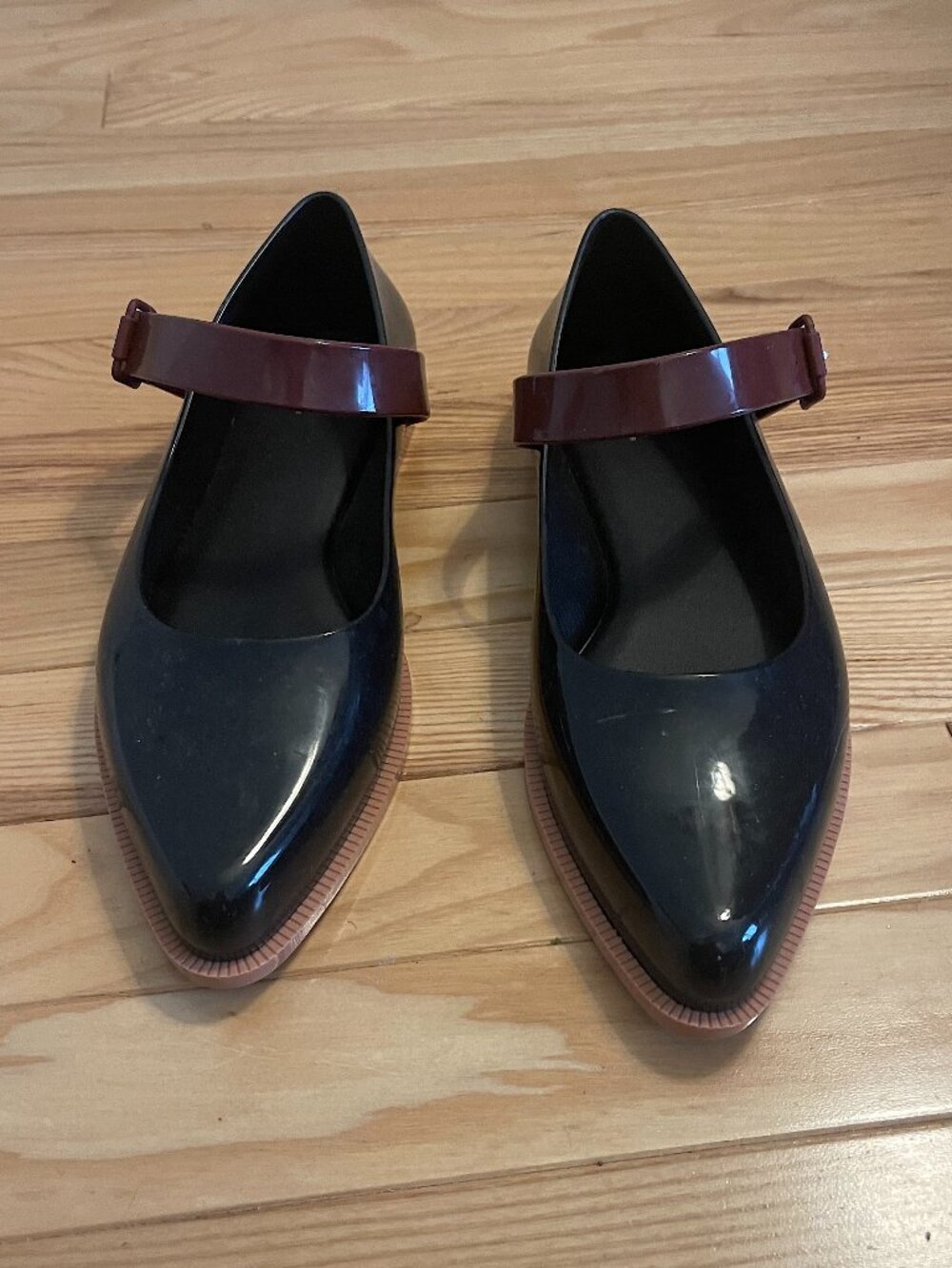 Women's Melissa Mary Jane PVC Flats - Size 8 - Picture 2 of 8